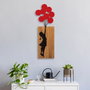 Wallity Banksy - 17 Escultura de pared de madera y metal